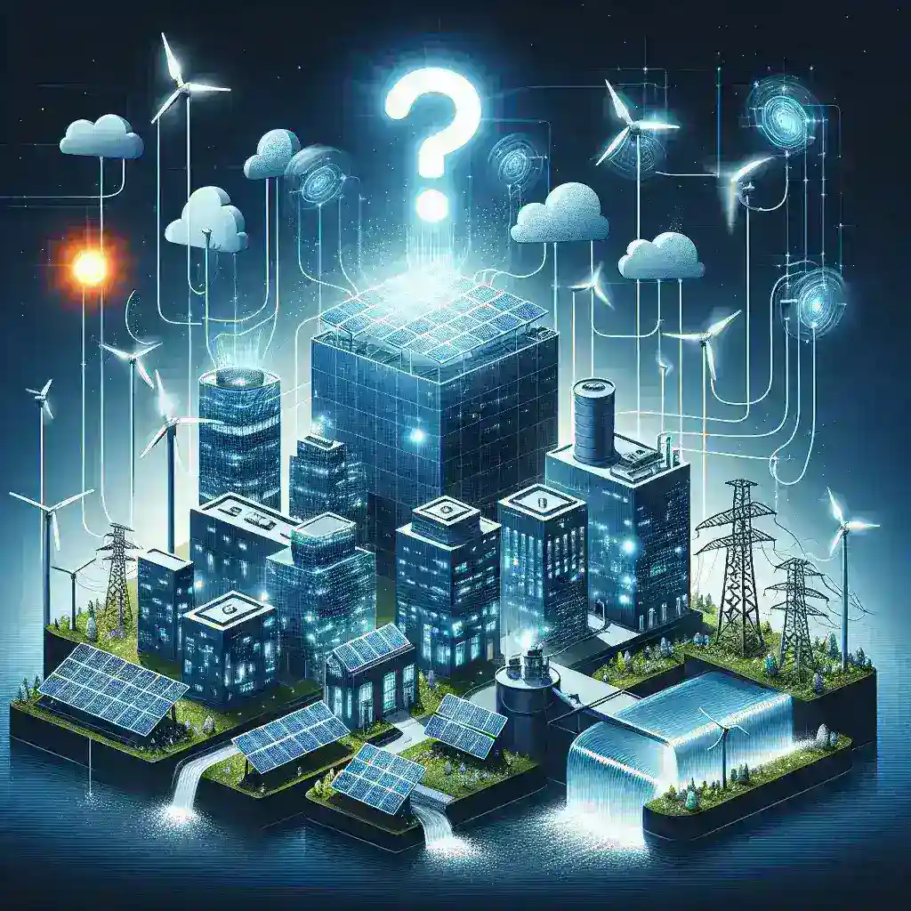 "Meta's renewable energy initiatives showcased through solar panels and wind turbines, illustrating the company's commitment to sustainability and reducing carbon footprint according to Reuters."