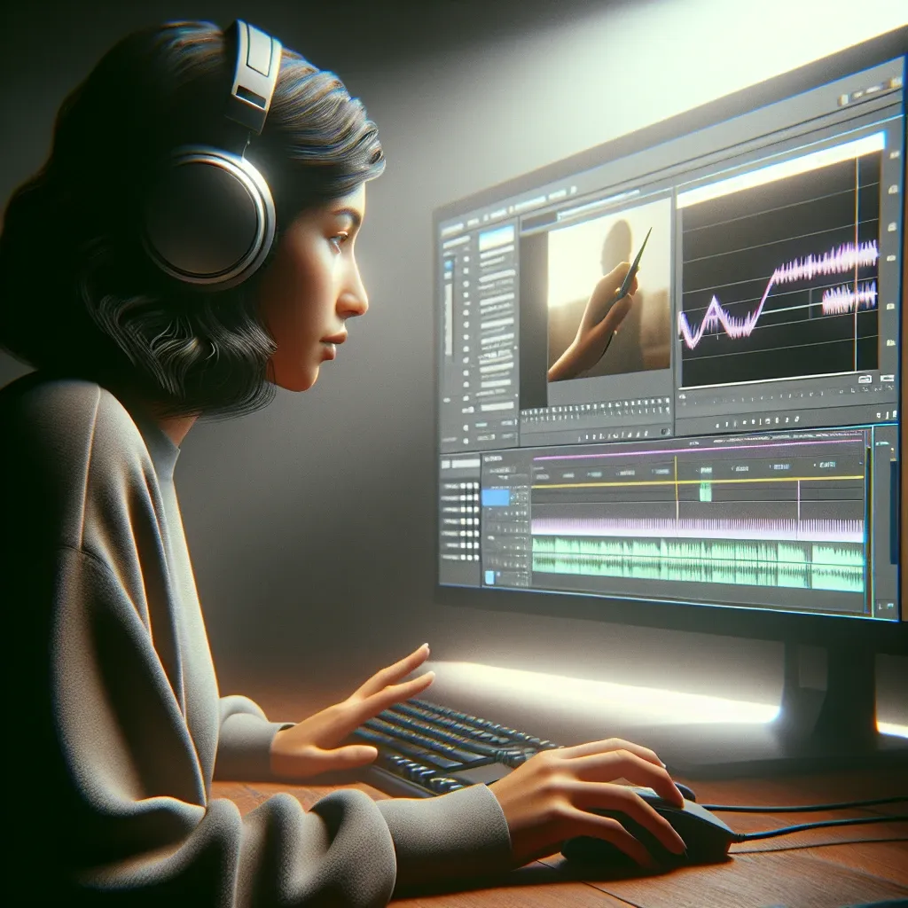 "Step-by-step guide image for syncing audio and video manually, showcasing visual tools and techniques for achieving perfect synchronization in video editing."